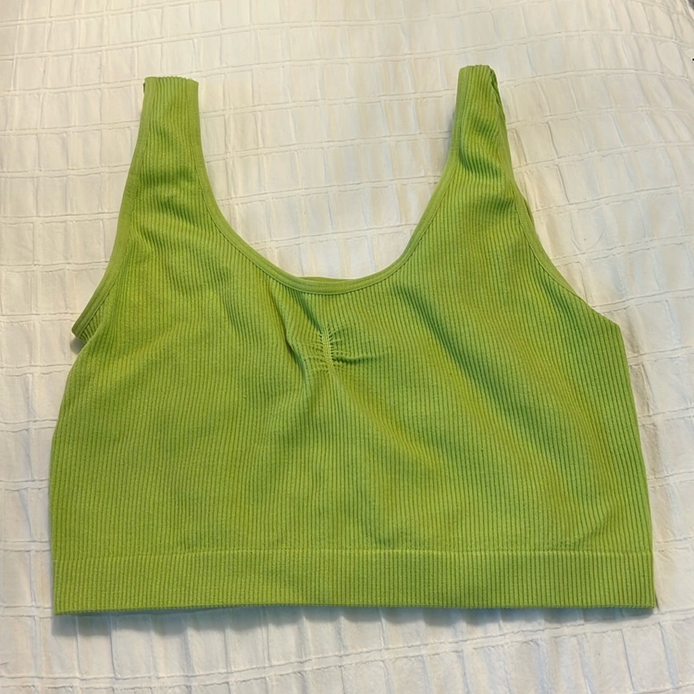 lime green crop top